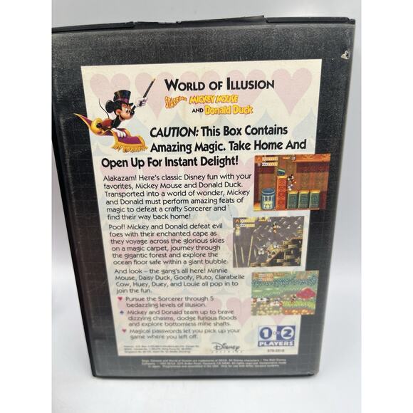 World of Illusion Starring Mickey Mouse & Donald Duck Sega Genesis With Box - Picture 2 of 8